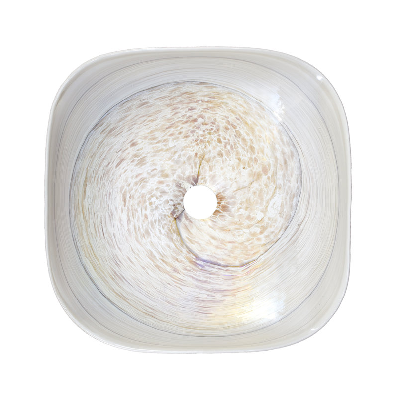 Murano Glass Specialty Vessel Bathroom Sink, Beachcomber