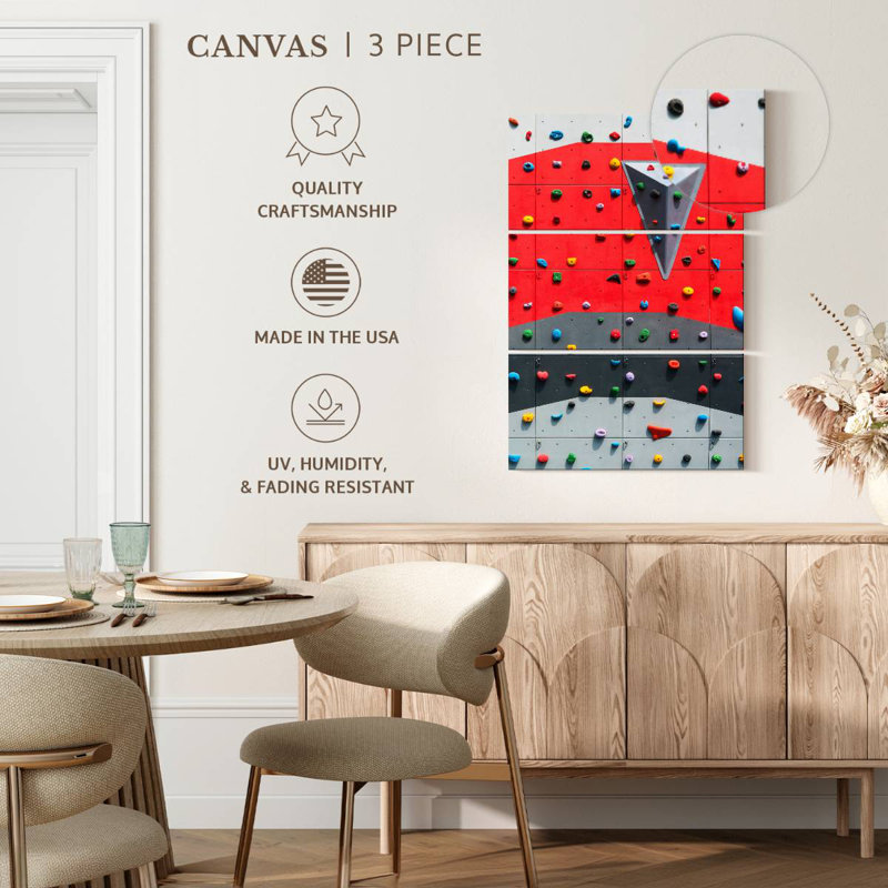 Sireci Indoor Climbing, 65" H x 42" W