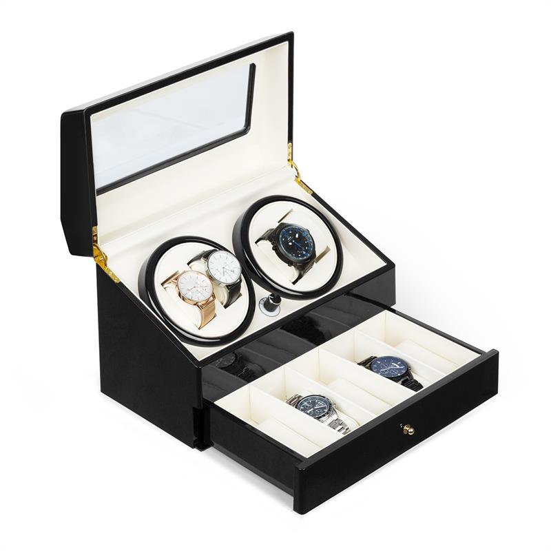 Wood Watch Box +, Black
