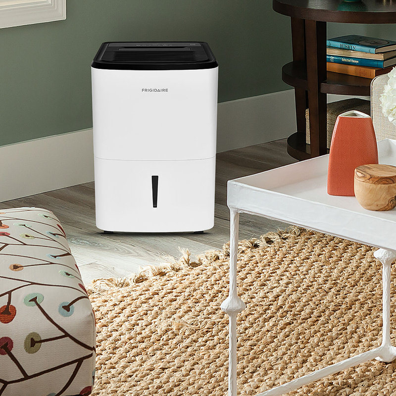 Frigidaire 50-Pint Portable Dehumidifier for Basement, Home, and Attic, 115V in White