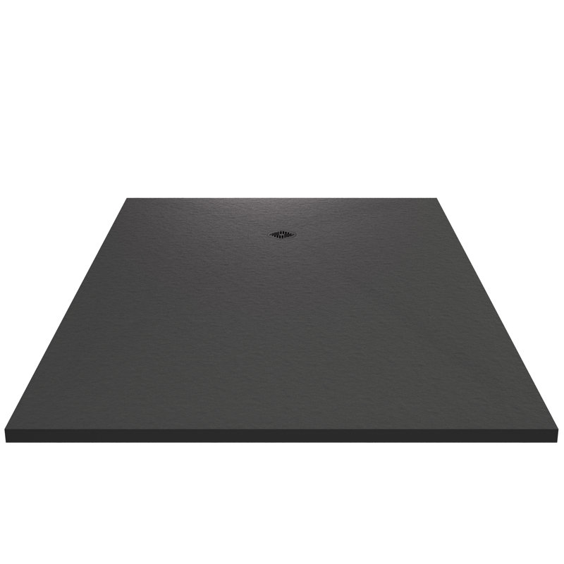 Base de douche Curbless Ava ardoise 66 po x 42 po, Noir