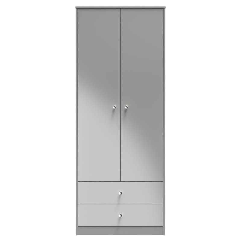 Bhargavi Manufactured Wood Wardrobe, Uniform Grey/Dusk Grey
