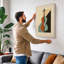 Geometric Violin Art Deco - Wrapped Canvas-927709930-927709933