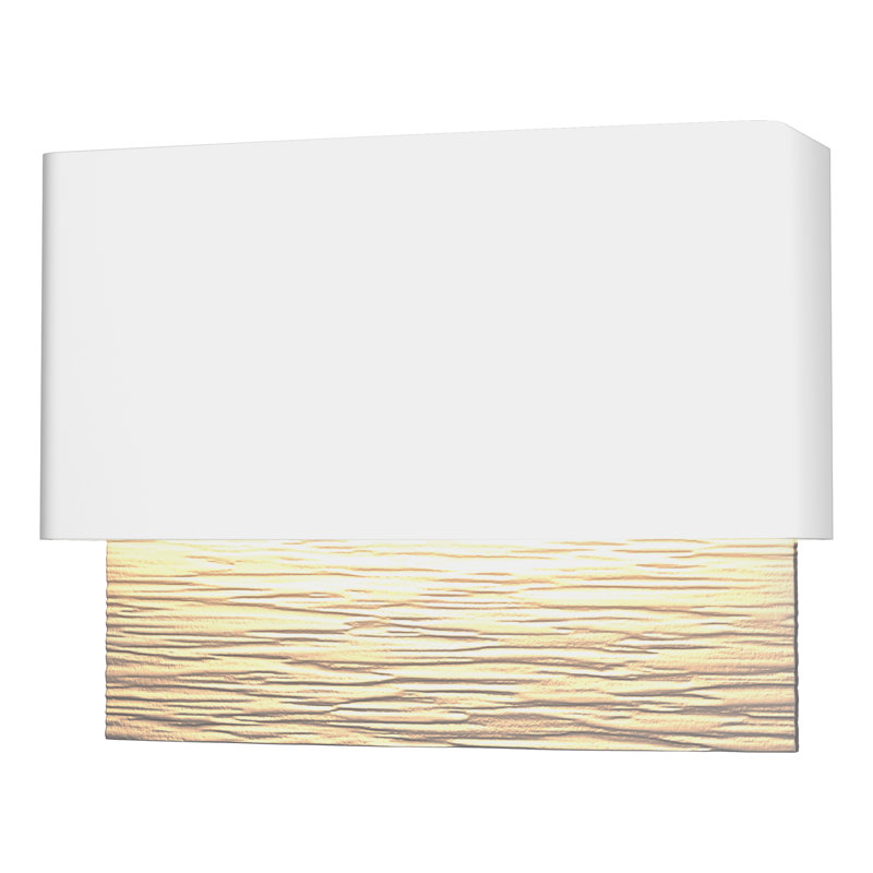 Stratum Integrated LED Outdoor Flush Mount, Coastal Burnished Steel, 7.4" H x 9.5" W x 3.7" D, Coastal White