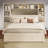 Multi-function USB Platform Bed With Large Storage Bookcase and Nightstand-947083650