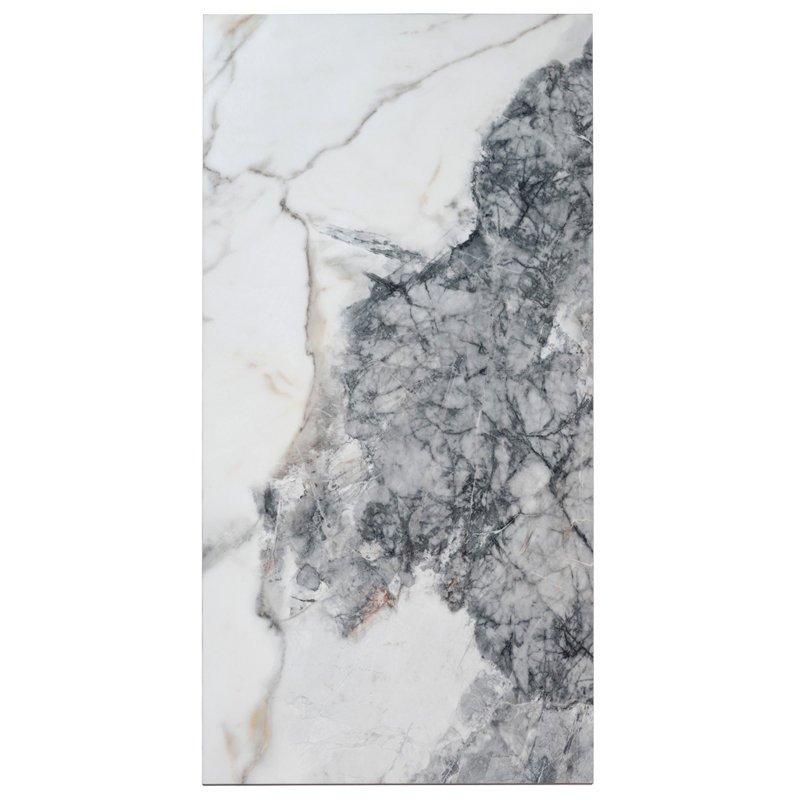 Pinnacle 24 X 48 In. Matte Soft White With Light Grey Porcelain Wall And Floor Tile (15.5 Sq Ft/Case) - 2 Pack