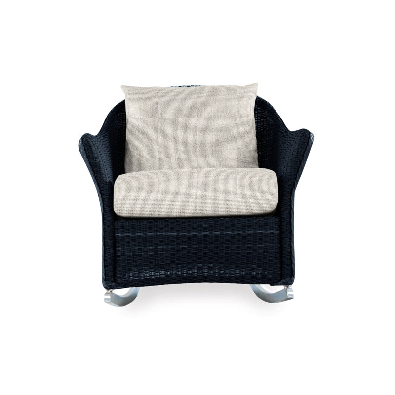 Weekend Retreat Outdoor Rocker Chair, Demo Oatmeal, Ebony