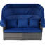 Lit de repos en PE: auvent, sièges amovibles, coussins Mobilier de lit de style élégant: avec confort imperméable