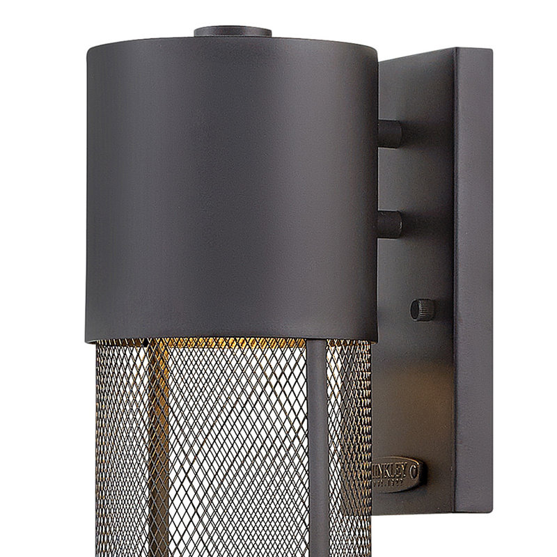 Aria Outdoor Armed Sconce, Black, 18.5" H x 5.3 W x 6.8" D, Incandescent