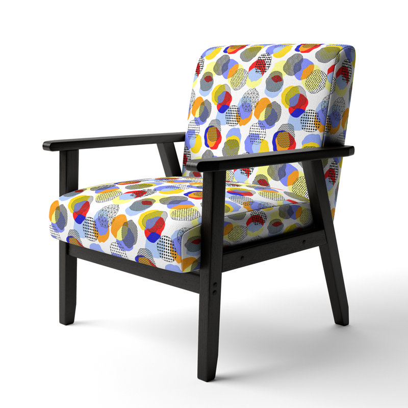Fauteuil d'appoint en velours multicolore