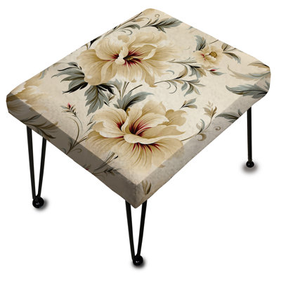 Repose-pieds rectangulaire à motif minimaliste victorien minimaliste III