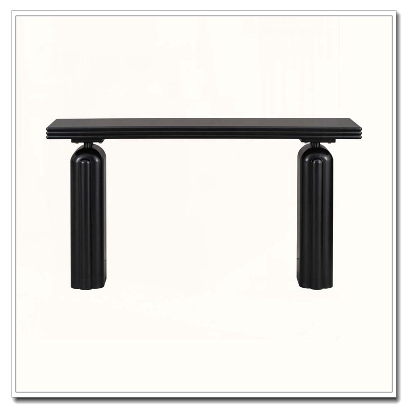 Console élégante et luxueuse en placage d'acacia, Black