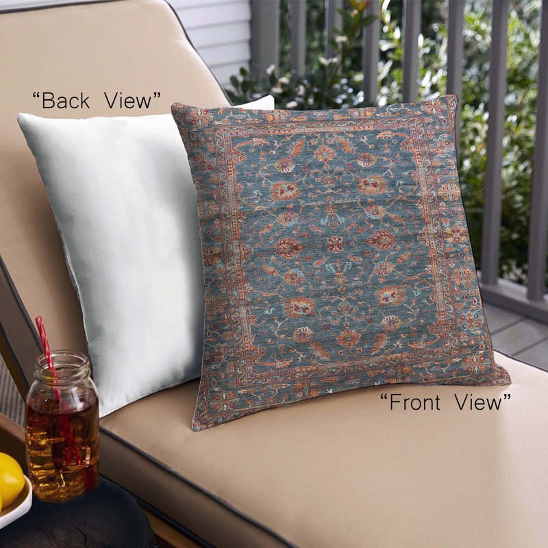 Damask Outdoor Throw Pillow