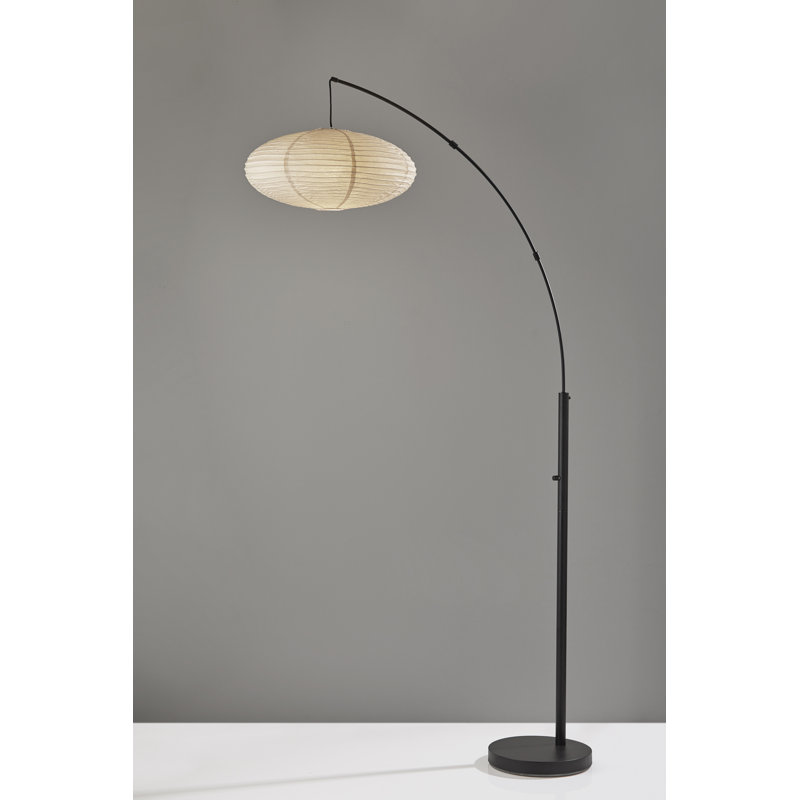 Lampe sur pied arquée 80 "Donne, Noir