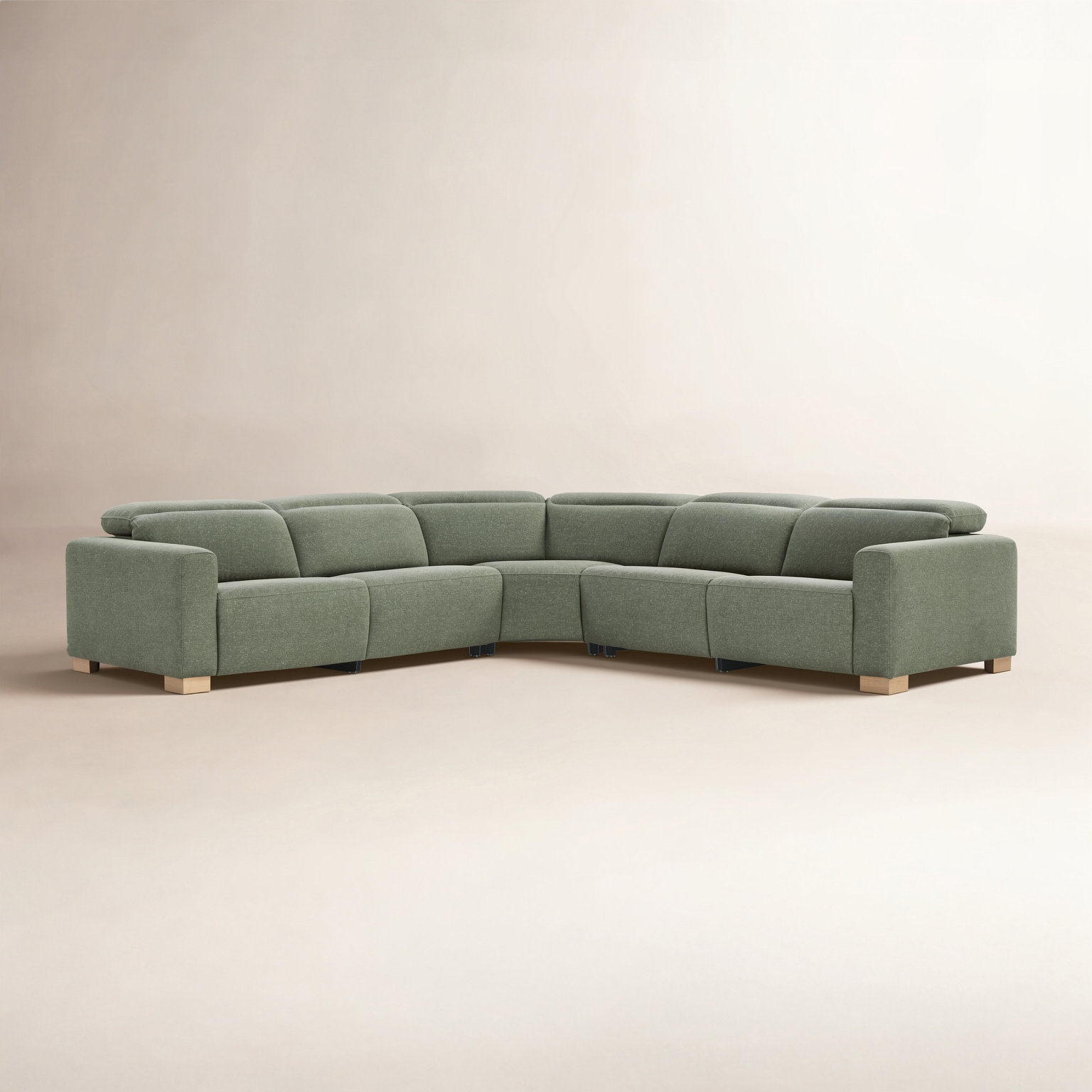 Becki Owens for Joss & Main 130" Modular Sofa, Marin Twig Performance Linen Blend