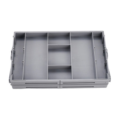 Gray foldable drawer organizer