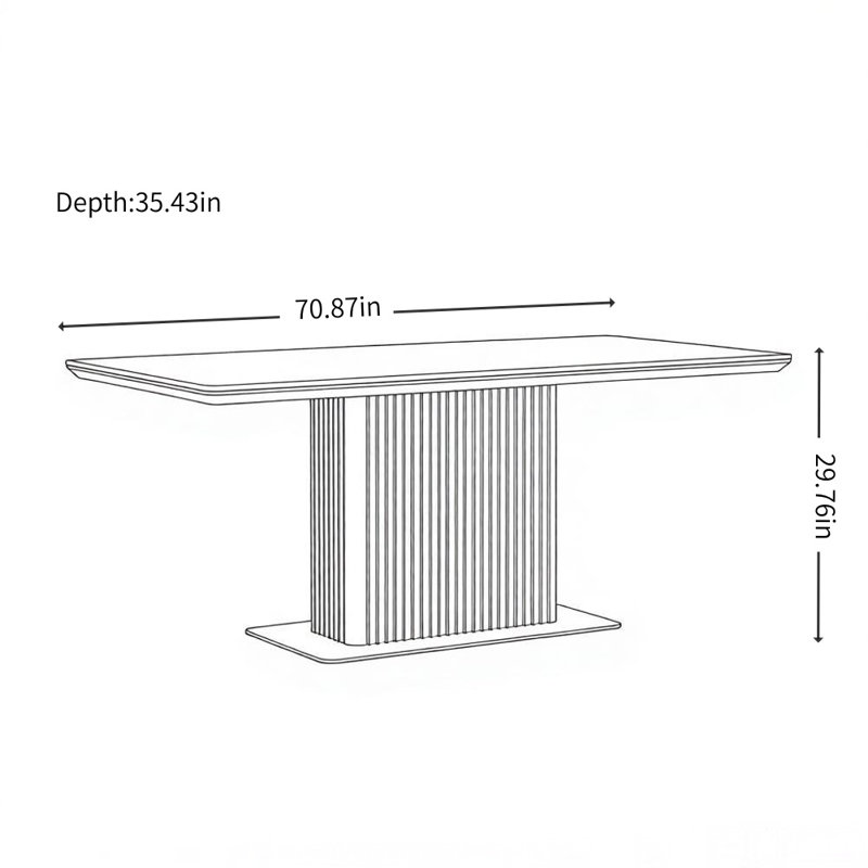 Simple and Retro Design Dining Table