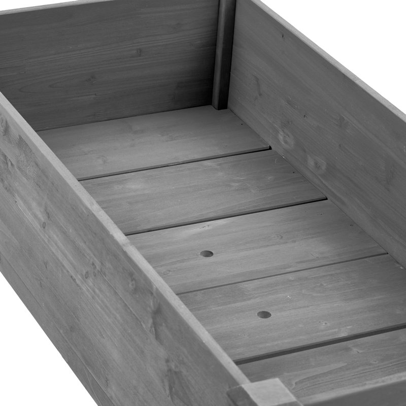 Bed With Legs, Elevated Wooden Planter Box For Outdoor Plants Flowers Fruits Vegetable Herb Growing, Gray