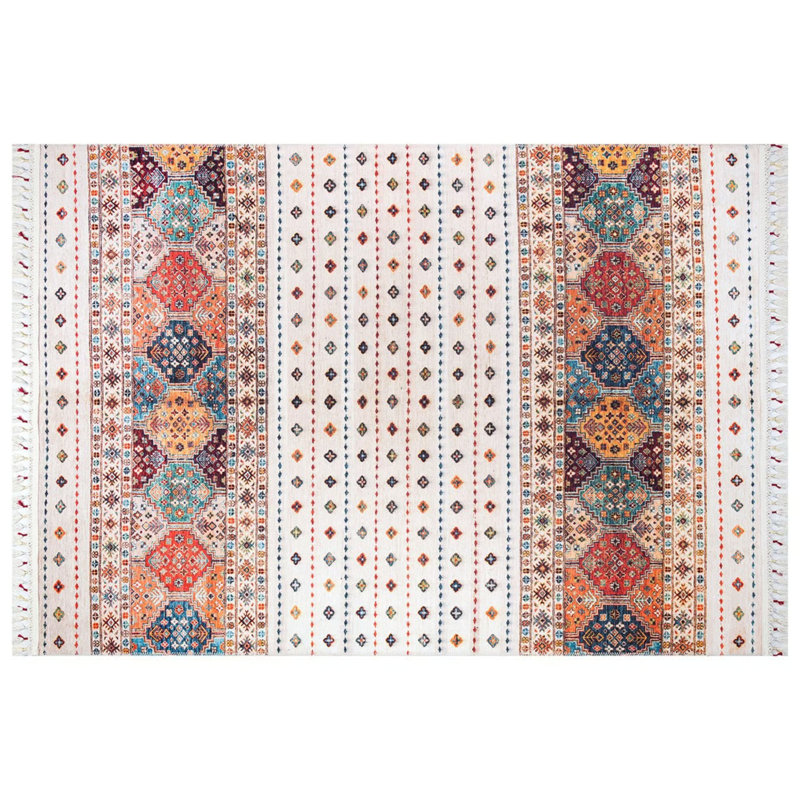 Tapis intérieur / extérieur en coton Sarmd, Rectangle 2 pi 7 po x 4 pi 11 po