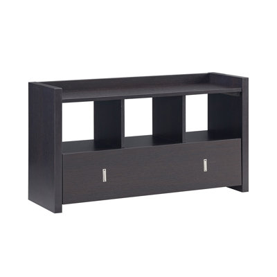 Hitchcock Storage Bench with Three Shelves and Storage Drawer