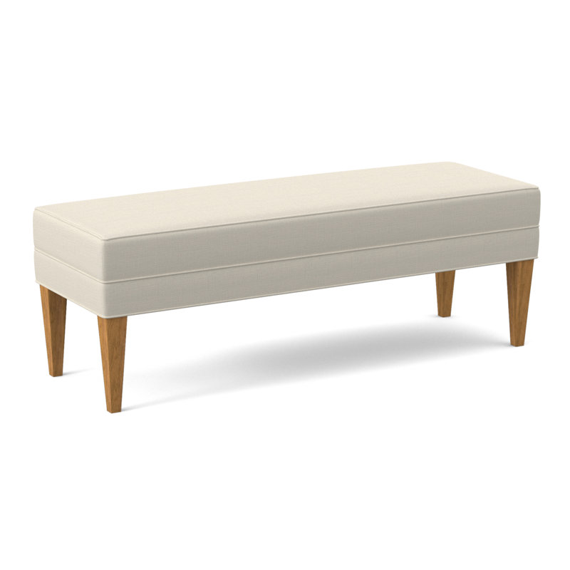 Livery Upholstered Bench, Amber, Chartres Pebble