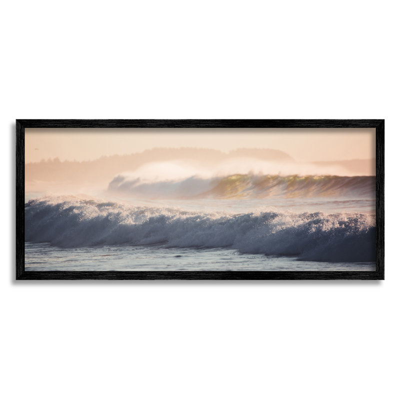 «Stupell Industries Tsunami Waves Splash», art mural par Thomas Tepstad Berge, Giclée encadrée noir minuit