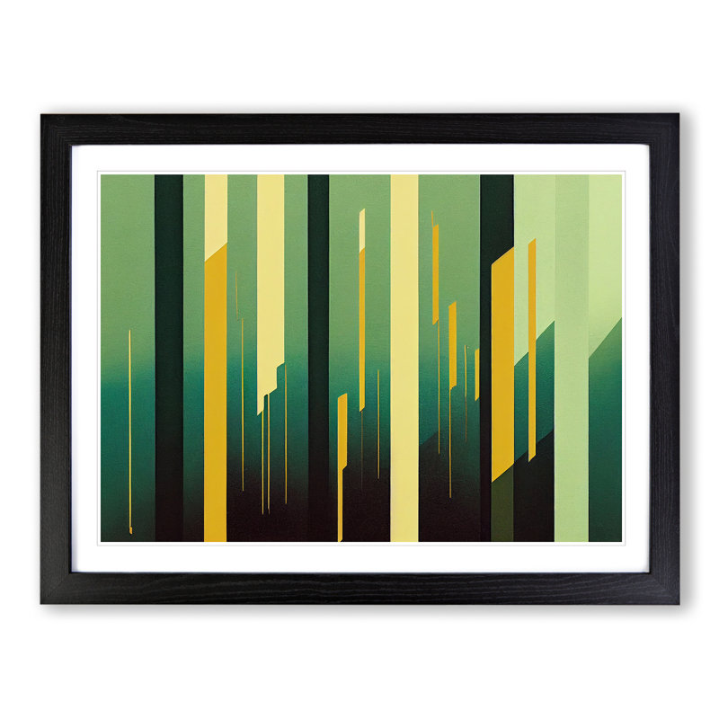 Evocative Modern Abstract - Framed Print, Black, 34cm H x 46cm W x 2cm D