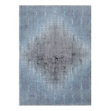 Rug & Kilim’S Contemporary Geometric Rug In Blue And Gray