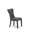 Ensemble de table de salle à manger 7 pièces avec pieds en X et 6 chaises de salle à manger Parson en tissu Gotham foncé, noir brossé-1879056510-1879056511-1879056385