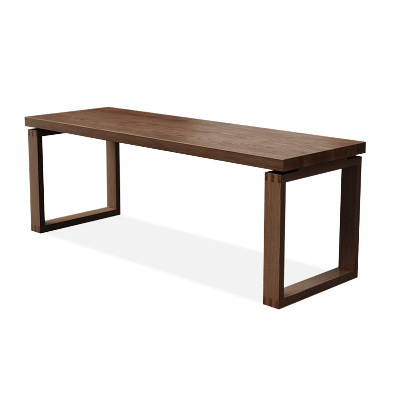 Bureau rectangulaire en bois massif brun clair, H 29,53 po x l 78,74 po x P 23,62 po