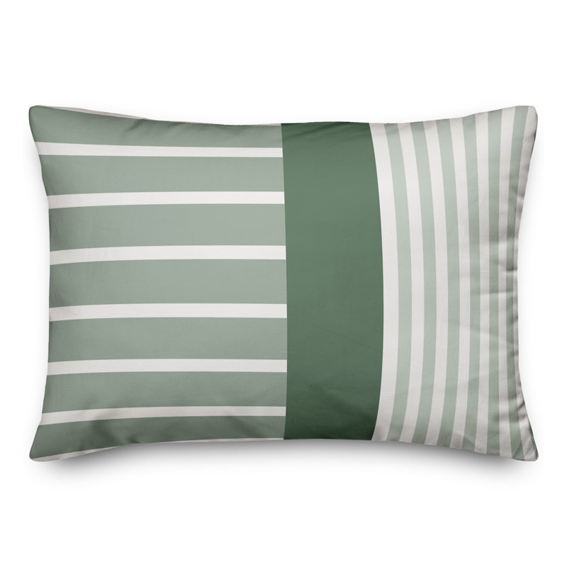 Abstract Outdoor Throw Pillow, Green