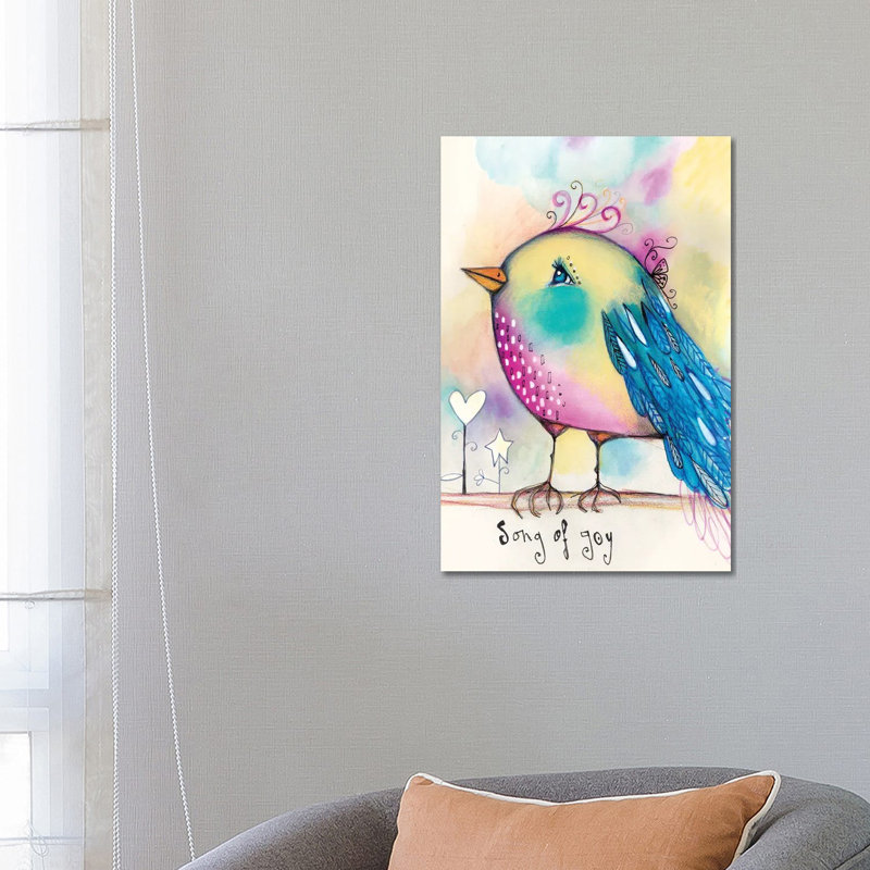 Song Bird 1 Piece Painting on Canvas, 66.04cm H x 45.72cm W x 3.81cm D, Wrapped Canvas