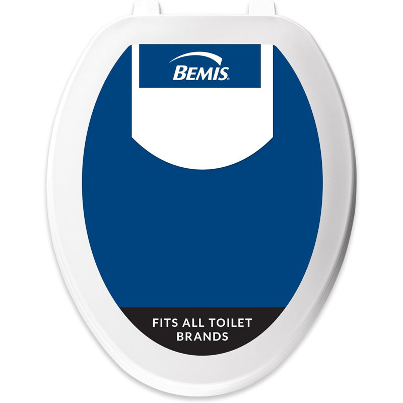 Siège de toilette allongé, blanc