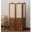 Paravent de chambre pliable en bois massif de style pastoral