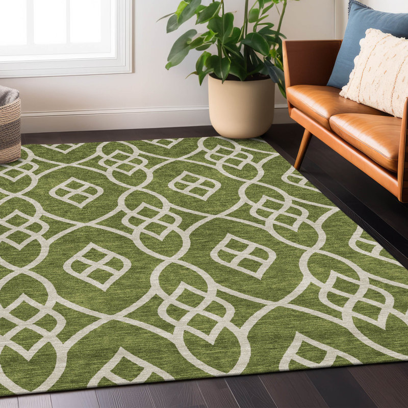 Malek Indoor/Outdoor Area Rug with Non-Slip Backing, Rectangle 2'6" x 3'10"