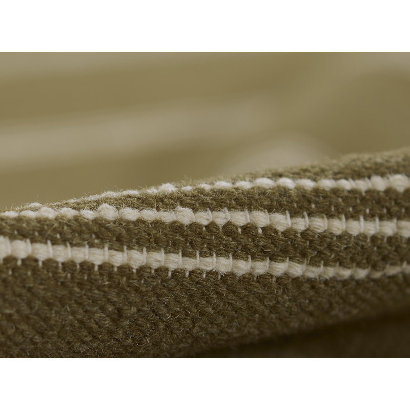 Hand Tufted Striped Area Rug in Green, Rectangle 6'3" x 9'