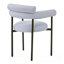 Chaise de salle à manger rembourrée avec pieds en métal, ensemble de 2-1271854351