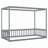 Canopy Frame Floor Bed With Fence, Guardrails-1149976056-1149976058
