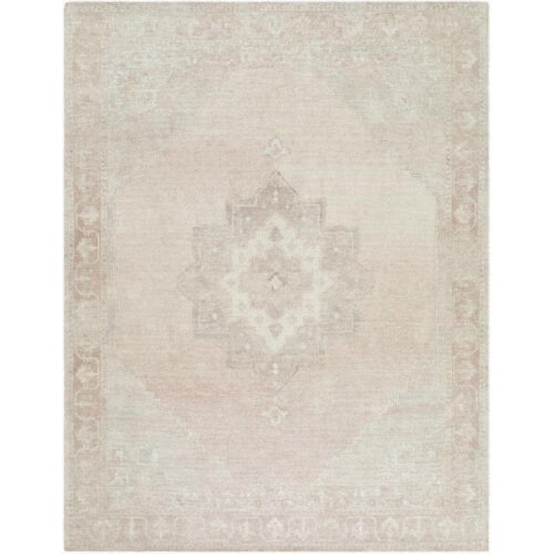 Thalen Handmade Rug, Pink/Ivory/Brown/Taupe, Rectangle 2' x 3'