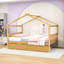 Lit double sur le toit avec tiroirs de rangement-790502758