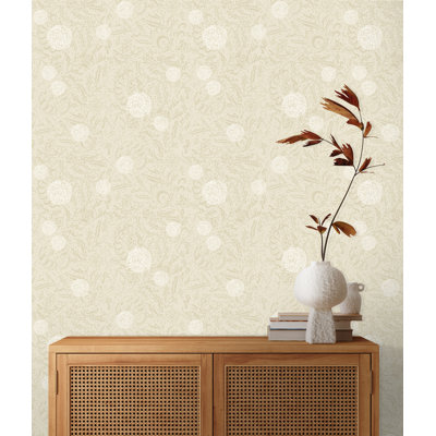 Rouleau de papier peint à motif floral L 33 pi x l 20,5 po Yuki Osada