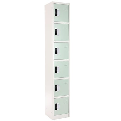 AdirOffice 72" H x 12" W  6-Tier Steel Storage Locker with Digital Lock