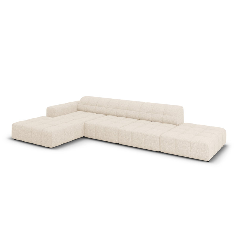 Chicago 5 Seater Corner Sofa, Left Hand Facing, Light Beige
