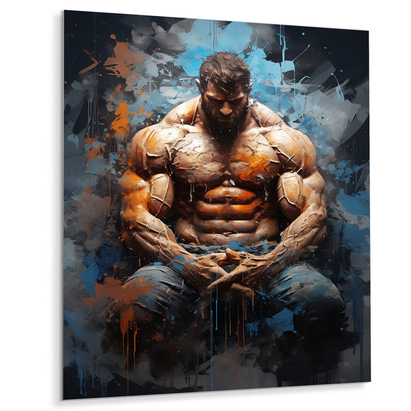 Musculation de la puissance - art mural aérobie et musculation en métal, H 40 po x l 30 po x P 1 po