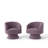Murrow Velvet Swivel Barrel Chair(Set of 2)-522259640