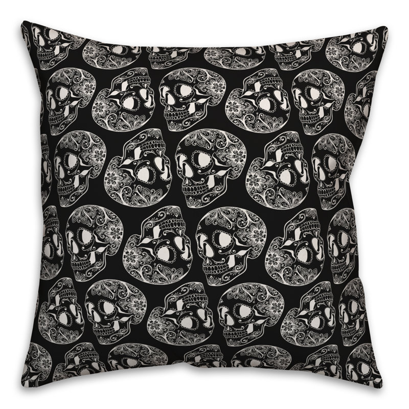  Coussin Etched Skull