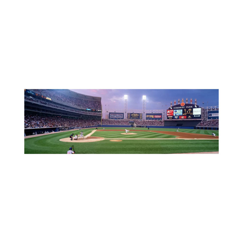 USA, Illinois, Chicago, White Sox, Baseball - Wrapped Canvas Panoramic Print, 152.4 cm H x 50.8 cm W x 1.91 cm D
