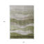 Tapis extérieur lavable abstrait vert et beige 10 pi x 14 pi
