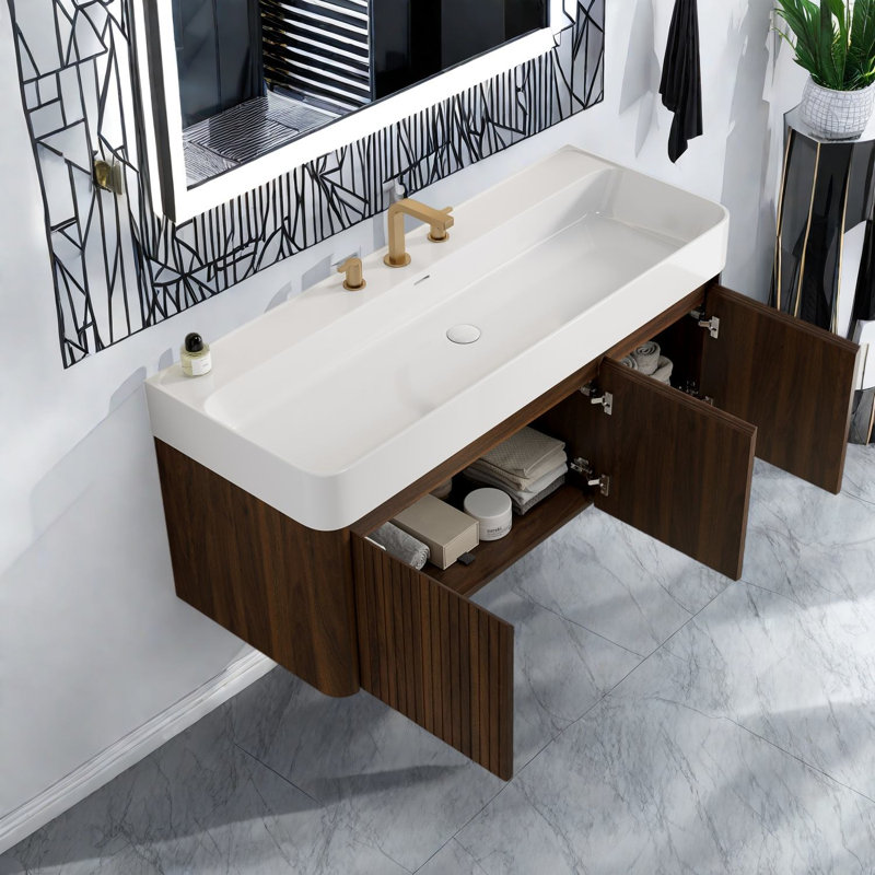 Wall Mounted With Solid Surface Top, 47.24