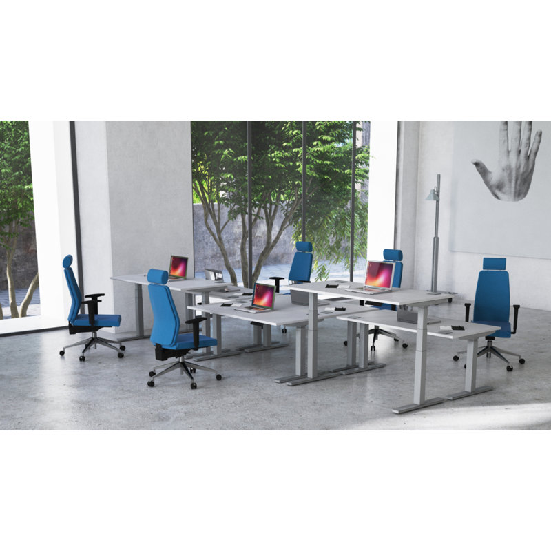 Polyester Blend Office Chair, With Headrest, Black